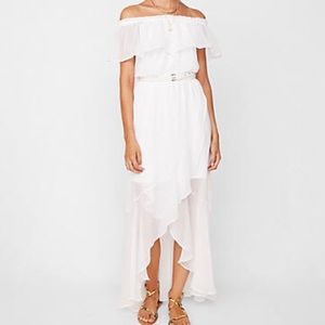Express Off the Shoulder Ruffle Dress
